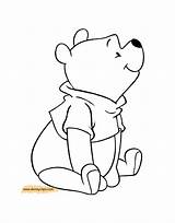 Pooh Winnie Coloring Pages Disneyclips Misc Curious sketch template