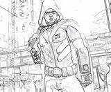 Batman Arkham Robin City Skill Knight Weapon Coloring Pages Drawing Yumiko Fujiwara Getdrawings sketch template