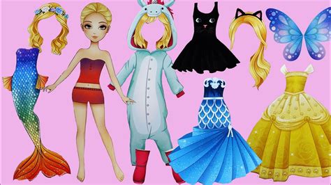 Paper Dolls Princess Doll Dress Up Youtube
