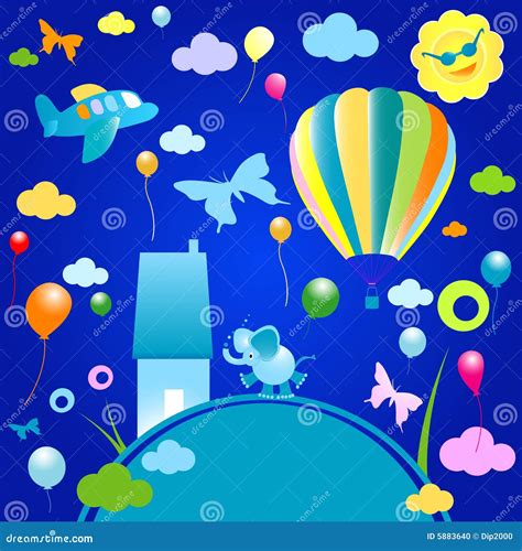 happy world stock vector illustration  colors plane