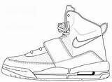 Coloring Pages Jordan Shoes Nike Air Lebron Force Basketball Drawing Michael Soccer Shoe James Color Cleats Kyrie Vans Template Sneaker sketch template