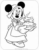 Thanksgiving Pilgrim Minnie Disneyclips sketch template