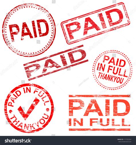 paid stamp icon images stock  vectors shutterstock