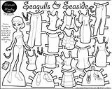 Marisole Dolls Seagulls Seaside Paperthinpersonas Friends Colouring Crafting Steampunk Puppets sketch template