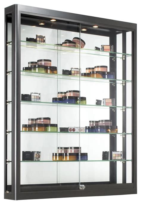 This Display Cabinet Features Two Z Bar Mounting Accessories For Wall