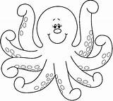 Octopus Coloring Printable Getdrawings Pages Cartoon Kids sketch template