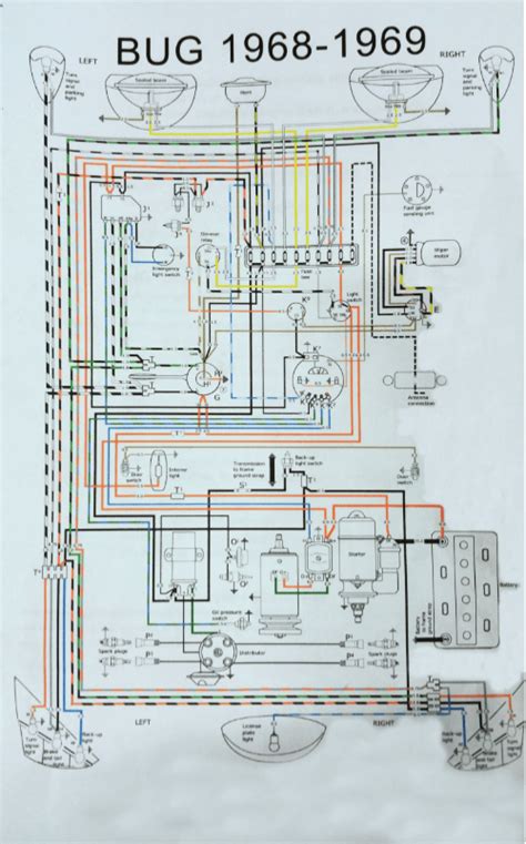 vw bug wiring diagram chart amity