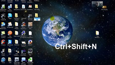 shortcut key to create new folder windows 7 youtube