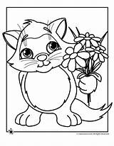 Coloring Spring Pages Kitten Color Printable Baby Cute Kids Animals Animal Kindergarten Print Sheets Cat Summer Armstrong Louis Flower Hummingbird sketch template