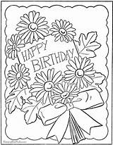 Birthday Happy Colouring Pages Color Kids Flowers Print Spreading Cheer Raising sketch template