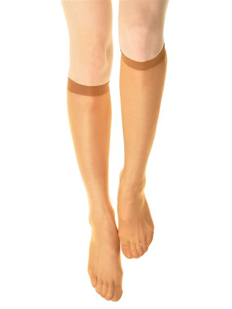 angelina 15d sheer nylon knee high socks 6 pack