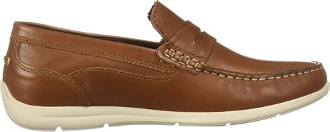 Rockport Mens Cullen Penny Leather Slip On Loafers Tan Ebay
