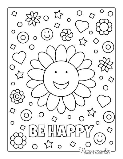 flower coloring pages  kids adults