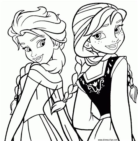 inspired picture  anna  elsa coloring pages birijuscom