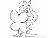 Clover Leaf Coloring Four Pages Leprechaun Printable Clovers Getdrawings Color Kids Getcolorings sketch template