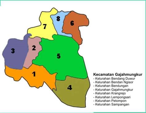 peta kecamatan gajahmungkur kota semarang lokanesia