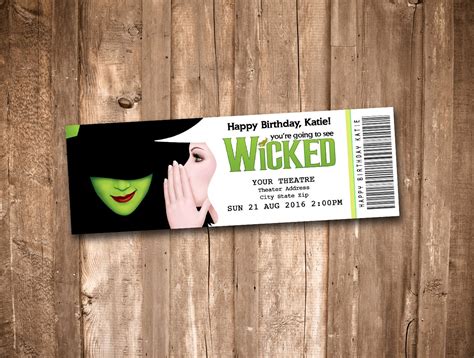 wicked ticket printable