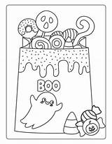 Treat Trick Witches Broom sketch template