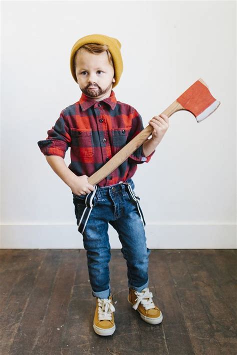 easy  cute kids lumberjack halloween costume ideas
