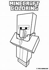 Minecraft Pages Printable Herobrine Coloring Template sketch template