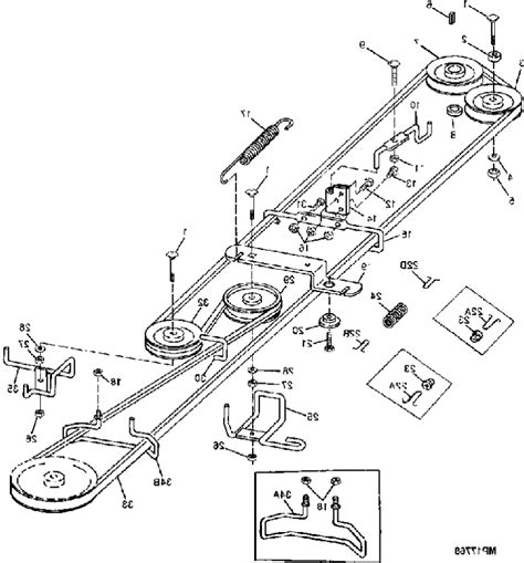 john deere stx yellow deck belt diagram