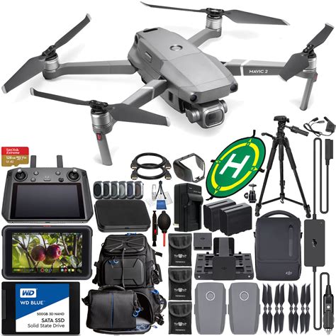 dji mavic  pro foldable quadcopter fly  kit  dji smart controller deluxe atomos
