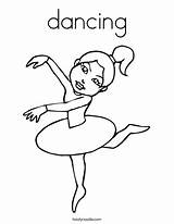 Coloring Dancing Outline Ballerina Favorites Login Add Twistynoodle Tracing sketch template