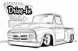 Truck F100 Nathan Carros Lowrider 1955 Artwanted Gta F150 Clipartkid Colorier sketch template