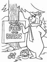 Yogi Bear Coloring Pages Cartoon Coloring4free Printable Kids Jellystone Everyone Fun Colouring Book Print Sheets Birthday Visit Party sketch template
