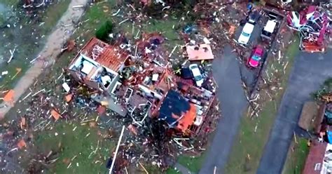 drone footage reveals destruction caused  deadly tornado  nashville tenn