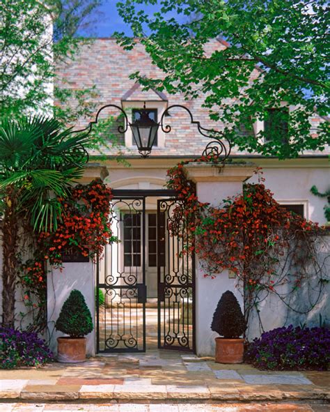 country french courtyard entry gate  ken tate architect lookbook dering hall front