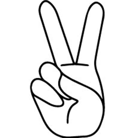peace sign outline clipart