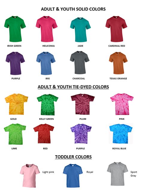 shirt colors