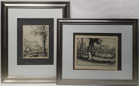 lot  signed etching prints