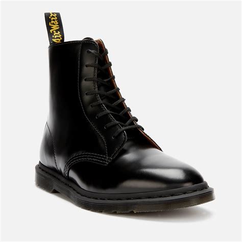 dr martens winchester ii polished smooth leather lace  boots  black  men lyst