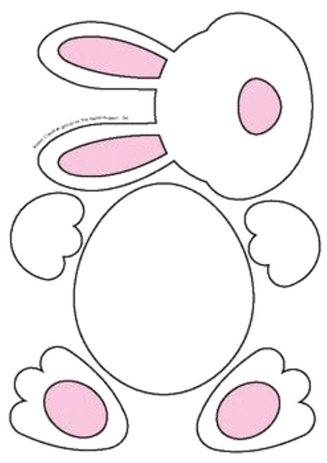 printable bunny template  template