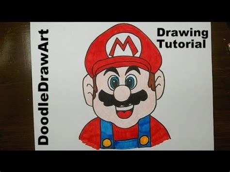 drawing   draw mario step  step youtube