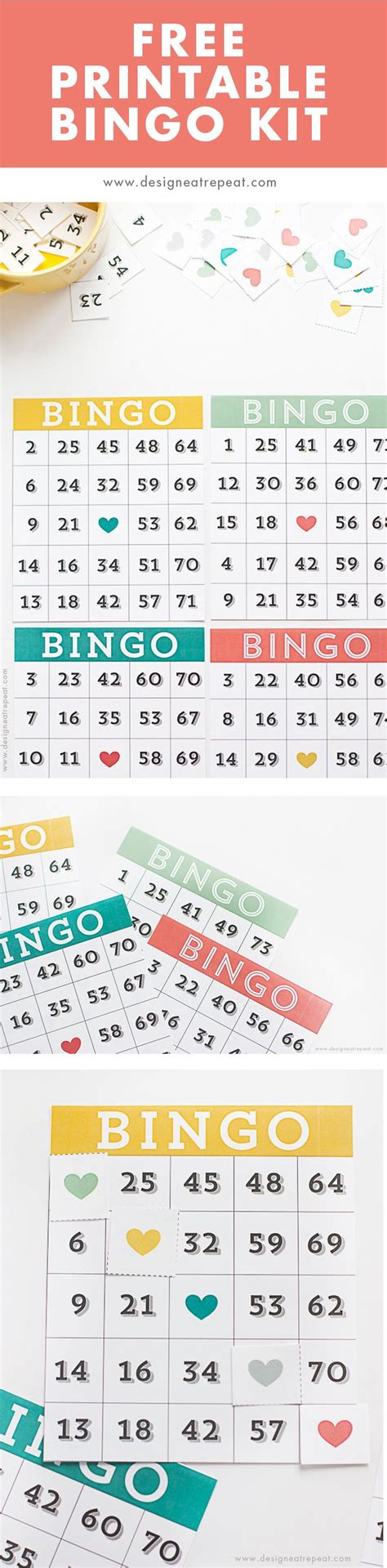printable bingo cards ideas  pinterest  printable