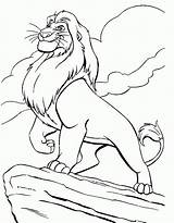 Coloring Lion King Pages Mufasa Print Kids Popular sketch template