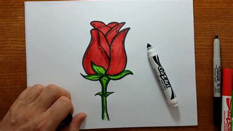 Como Desenhar Uma Rosa Desenho Fácil Aprender A Desenhar