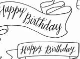 Birthday Happy Banners Drawing Banner Calligraphy Traci Text Keep Dribbble Williams Tracing sketch template
