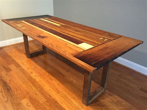 hand  dining room table  reclaimed wood  michael xander custommadecom