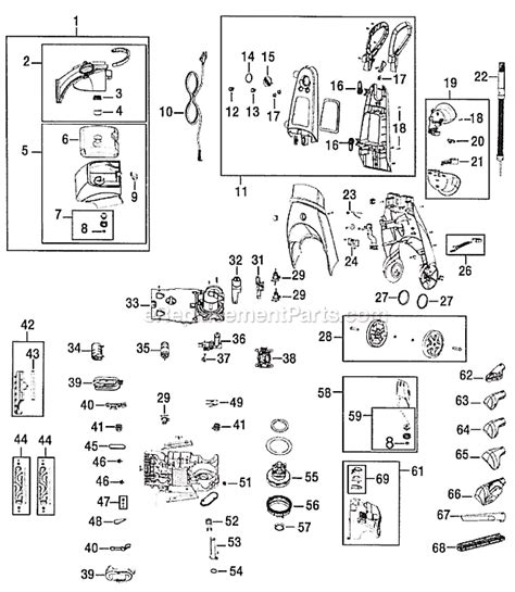 bissell  parts list  diagram ereplacementpartscom