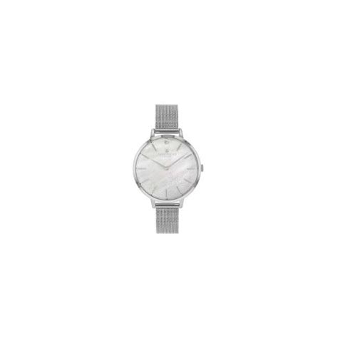 Sara Miller Diamond Collection Ladies Steel Mesh 34mm Watch Watches