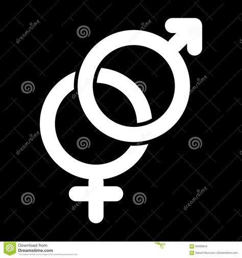 Sex Sign Simple Vector Icon Black And White Illustration Of Gender