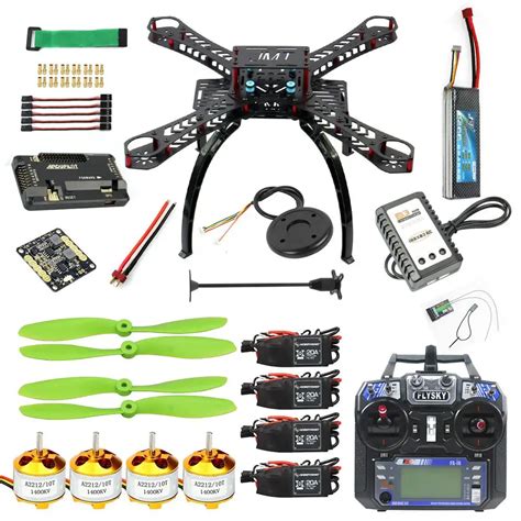 full kit diy gps drone rc fiberglass frame multicopter fpv apm kv motor  esc flysky