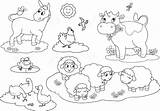 Coloring Farm Pages Animals Sheets Animal Activity Kids Popular sketch template