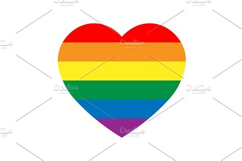 lgbt rainbow pride flag in a shape pre designed vector graphics
