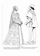 Renaissance Coloring Pages Clothing sketch template
