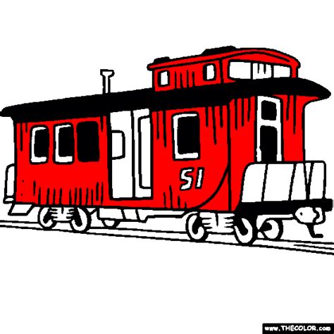 caboose coloring page caboose train car coloring caboose train car